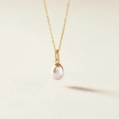 Pendentif Elbertina Or Jaune Perle De Culture