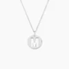 Pendentif Elio M Argent Blanc