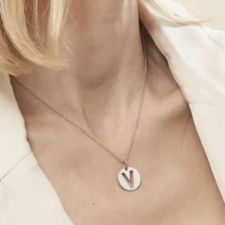Pendentif Elio V Argent Blanc