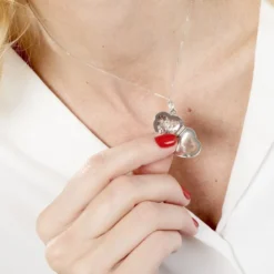 Pendentif Ellya Argent Blanc