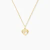 Pendentif Eudocie Coeur Lettre Or Jaune