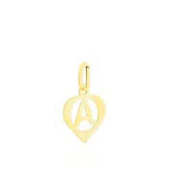 Pendentif Eudocie Coeur Lettre Or Jaune