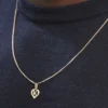 Pendentif Eudocie Coeur Lettre Or Jaune