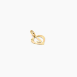 Pendentif Eudocie Coeur Lettre Or Jaune