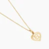 Pendentif Eudocie Coeur Lettre Or Jaune