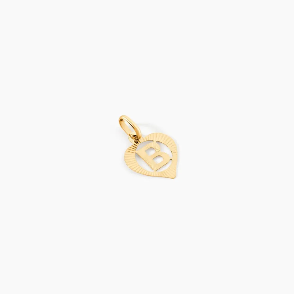 Pendentif Eudocie Coeur Lettre Or Jaune
