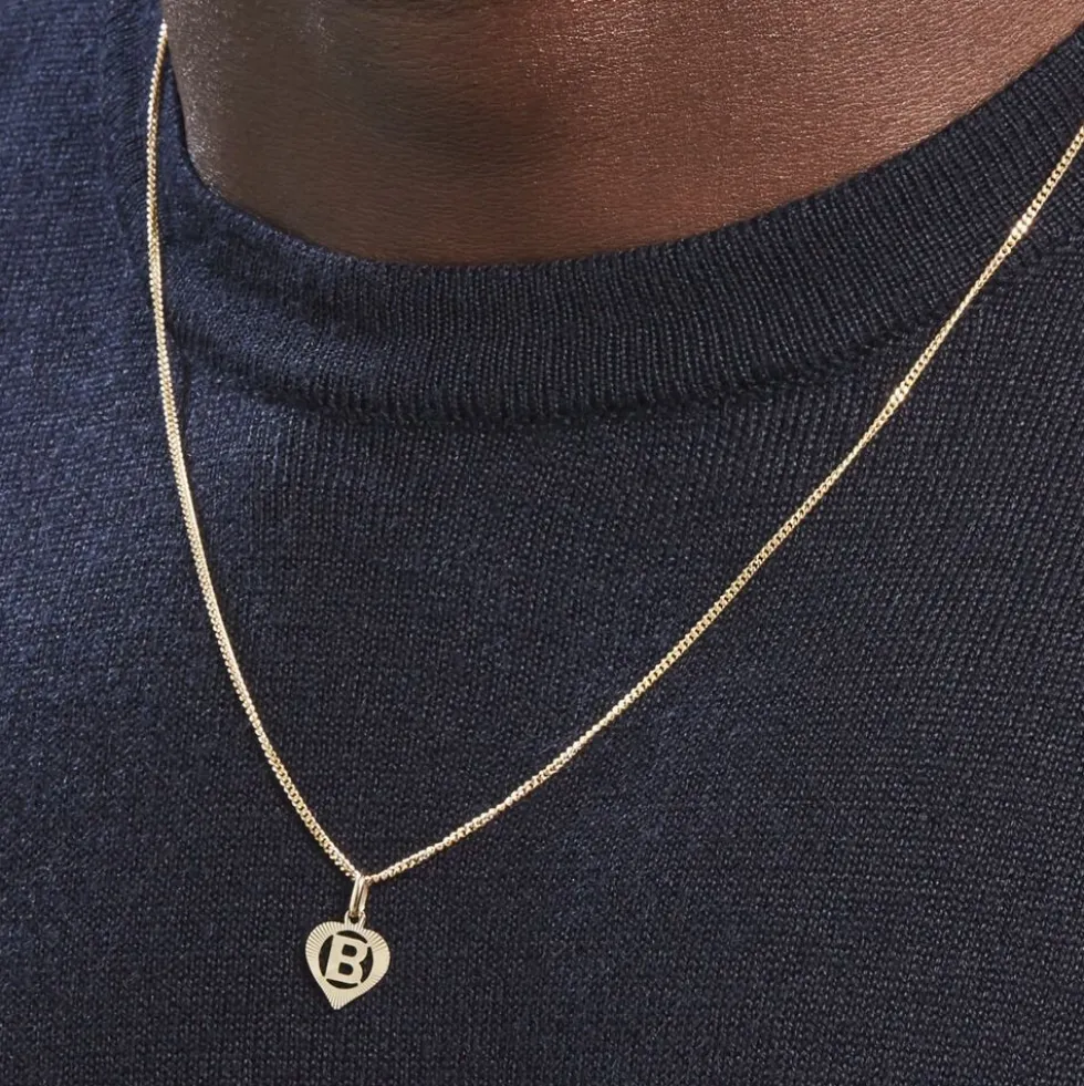 Pendentif Eudocie Coeur Lettre Or Jaune
