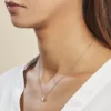 Pendentif Eudocie Coeur Lisse Or Blanc