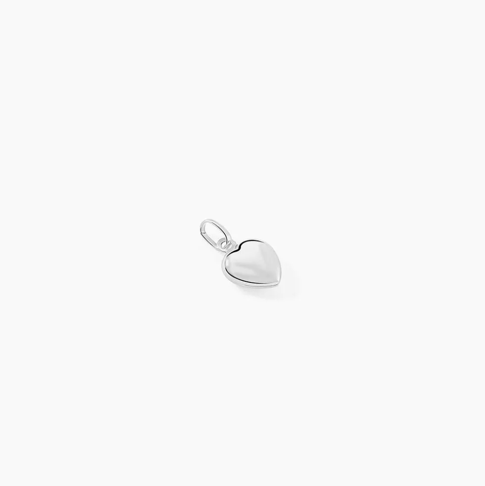 Pendentif Eudocie Coeur Lisse Or Blanc