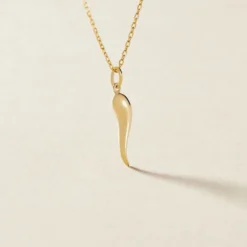 Pendentif Felicette Corne Abondance Or Jaune