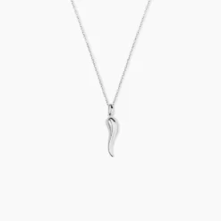 Pendentif Felicette Corne Abondance Or Blanc