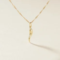 Pendentif Felicette Corne Abondance Or Jaune