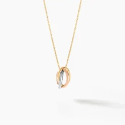 Pendentif Ferdinanda Entrelace Or Tricolore