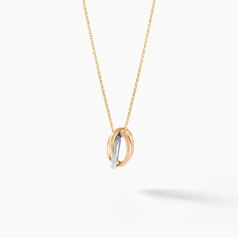 Pendentif Ferdinanda Entrelace Or Tricolore
