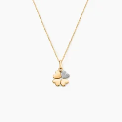 Pendentif Gert Coeur Trefle Or Jaune