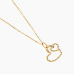 Pendentif Glady Coeurs Diamantes Or Jaune