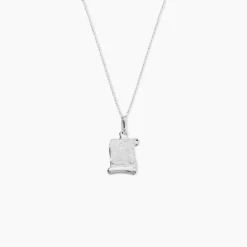 Pendentif Golda Ange Parchemin Or Blanc