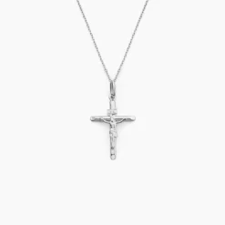 Pendentif Haley Croix Or Blanc