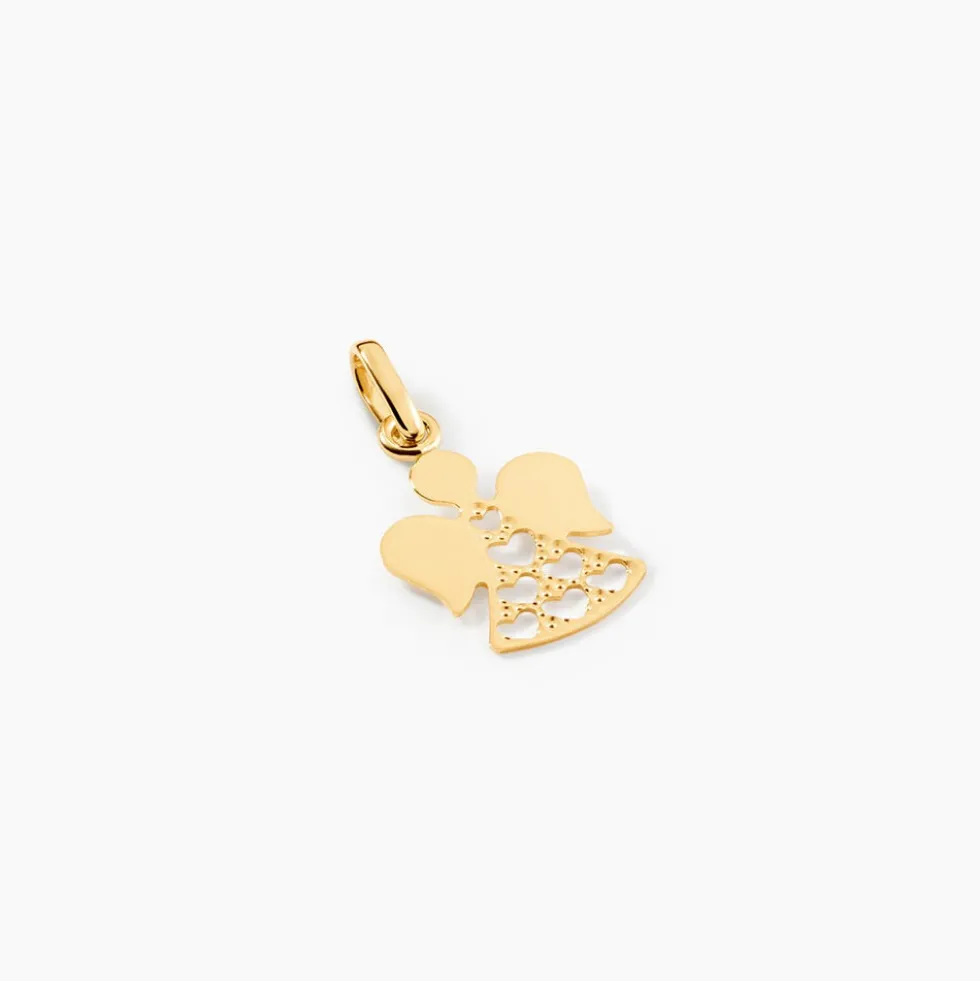 Pendentif Hallie Ange Dentelle Or Jaune