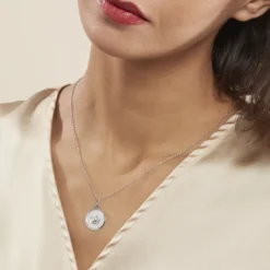 Pendentif Hannae Or Blanc