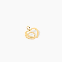 Pendentif Hasna Coeurs Lisses Or Jaune