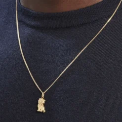 Pendentif Hayate Chat Or Jaune