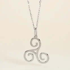 Pendentif Helge Argent Blanc