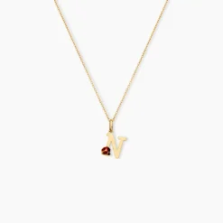 Pendentif Helidie Coccinelle Lettre Or Jaune