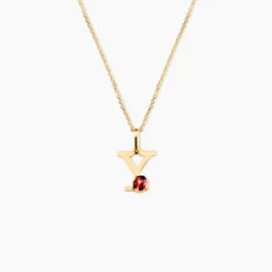 Pendentif Helidie Coccinelle Lettre Or Jaune