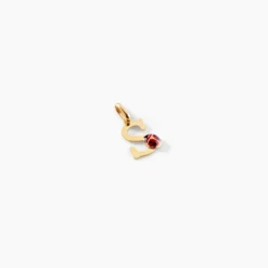 Pendentif Helidie Coccinelle Lettre Or Jaune
