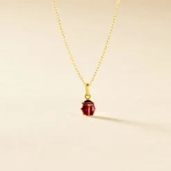 Pendentif Helidie Coccinelle Or Jaune