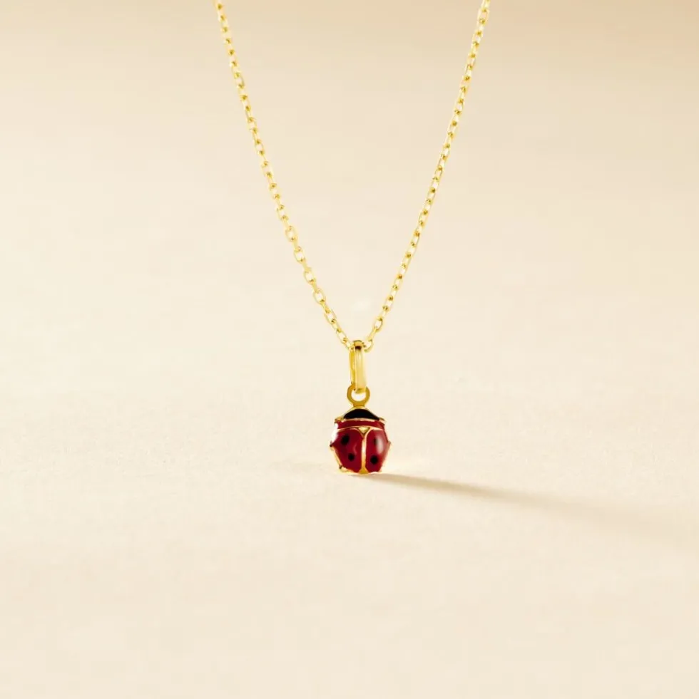 Pendentif Helidie Coccinelle Or Jaune