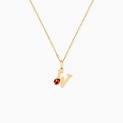 Pendentif Helidie Coccinelle Lettre Or Jaune