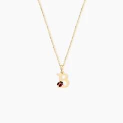 Pendentif Helidie Coccinelle Lettre Or Jaune