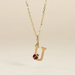 Pendentif Helidie Coccinelle Lettre Or Jaune