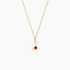 Pendentif Helidie Coccinelle Lettre Or Jaune