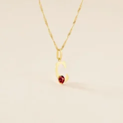 Pendentif Helidie Coccinelle Lettre Or Jaune