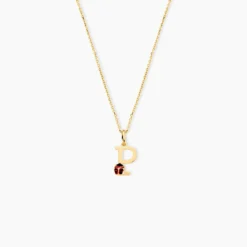 Pendentif Helidie Coccinelle Lettre Or Jaune