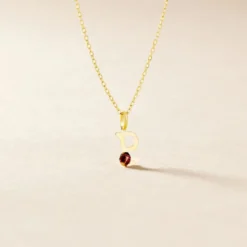 Pendentif Helidie Coccinelle Lettre Or Jaune
