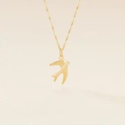 Pendentif Illide Hirondelle Or Jaune