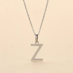Pendentif Ionia Lettre Or Blanc