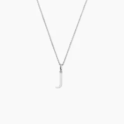 Pendentif Ionia Lettre Or Blanc