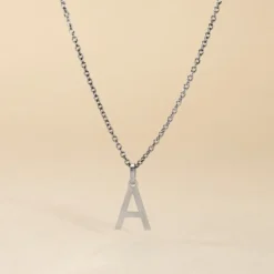 Pendentif Ionia Lettre Or Blanc