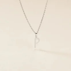 Pendentif Ionia Lettre Or Blanc