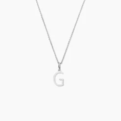 Pendentif Ionia Lettre Or Blanc