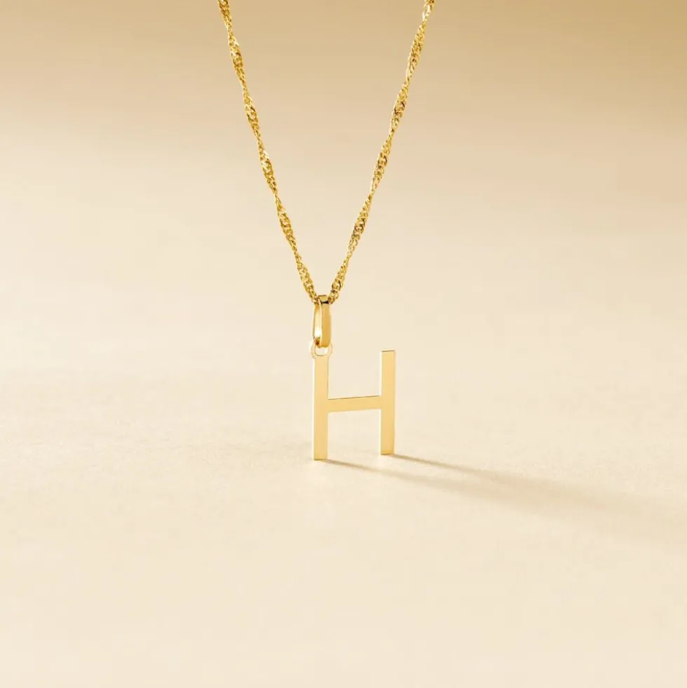 Pendentif Ionia Lettre Or Jaune