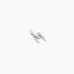 Pendentif Klementine Or Blanc Oxyde De Zirconium