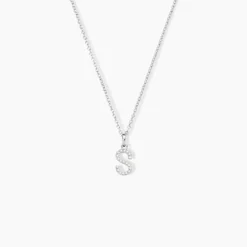 Pendentif Klementine Or Blanc Oxyde De Zirconium