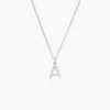Pendentif Klementine Or Blanc Oxyde De Zirconium