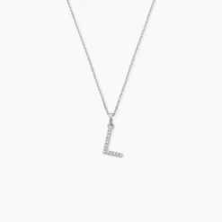 Pendentif Klementine Or Blanc Oxyde De Zirconium